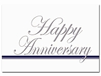 Happy Anniversary with blue executive line