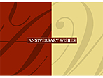 Red and White background with Anniversary Wishes text