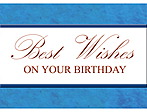 Birthday Card with blue lines and text