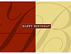 Red and Gold background with Happy Birthday text