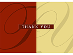 Red and Gold background with Thank You text