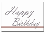 Happy Birthday card with red executive line