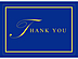 Thank you with blue background and yellow text/border